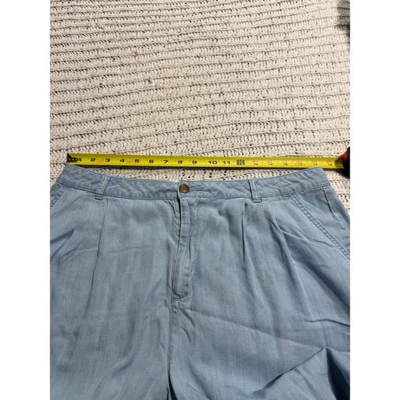 ANA Lyocell Wide Leg Pants Womens Sz 14 Blue 76163-5 Casual Quiet Luxury Beachy - Picture 7 of 8